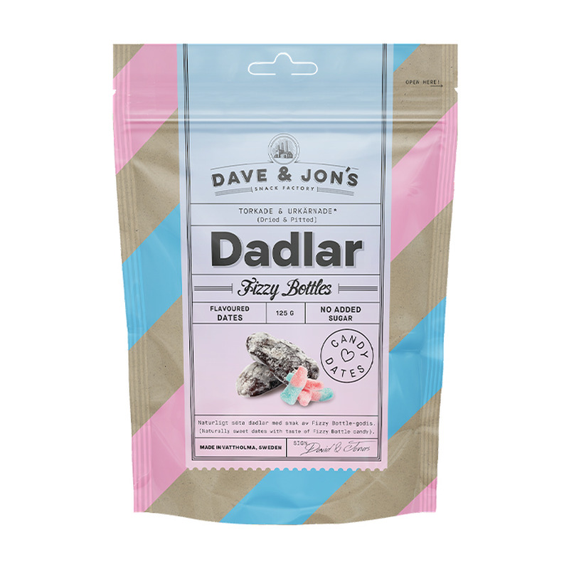 Dave & Jon’s maitsestatud datlid “Fizzy Bottles” 125g