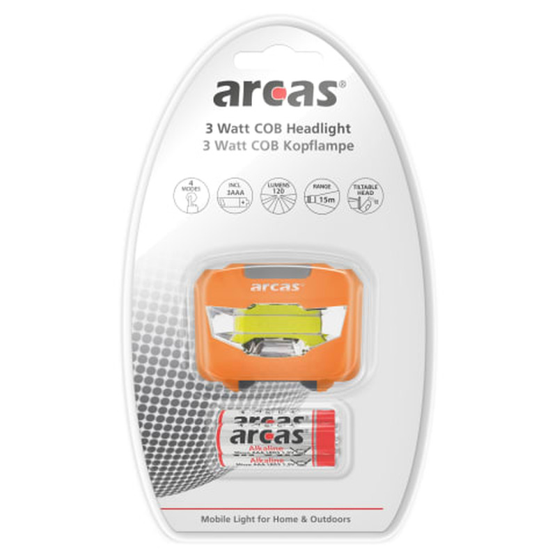 Esilamp Arcas 3W LED 4.funktsioonid +3xAAA