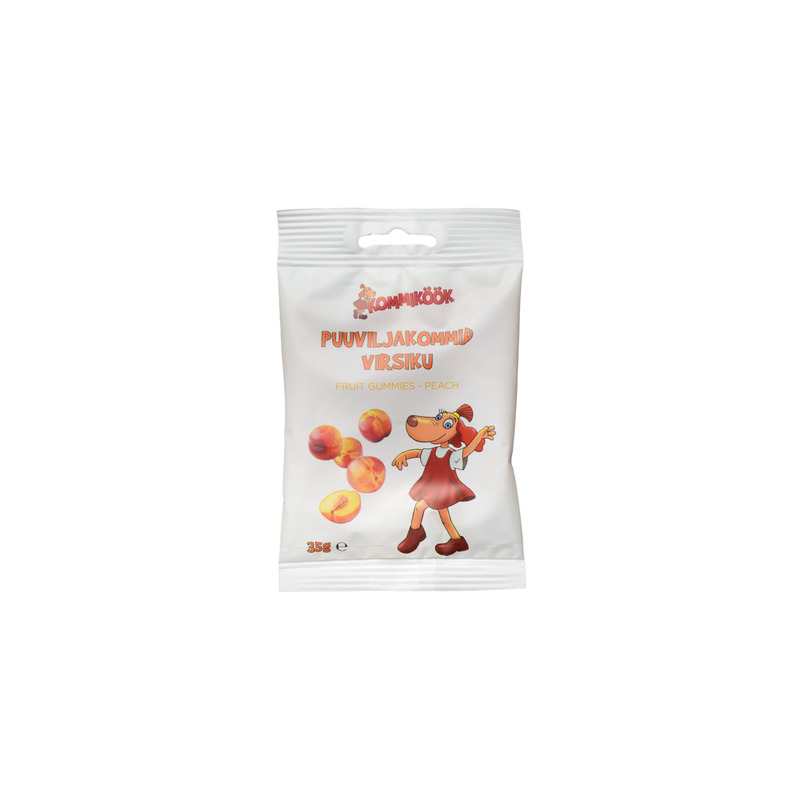 KAST 20 tk! Lotte puuviljakommid, virsiku 35g