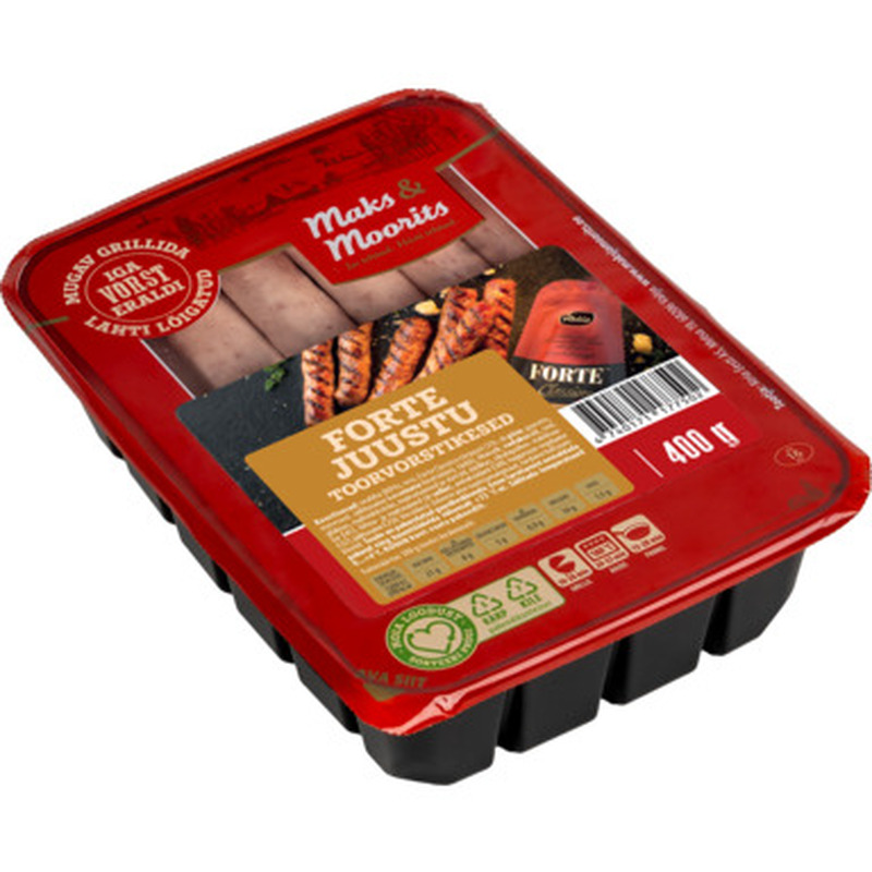 MAKS&MOORITS Forte juustu toorvorstikesed 400g (MAP)
