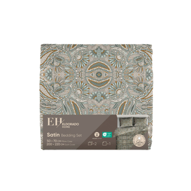 Satiinist voodikomp.200x220/2x50x70cm