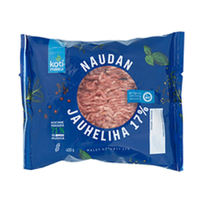 Kotimaista veisehakkliha 17% 400 g