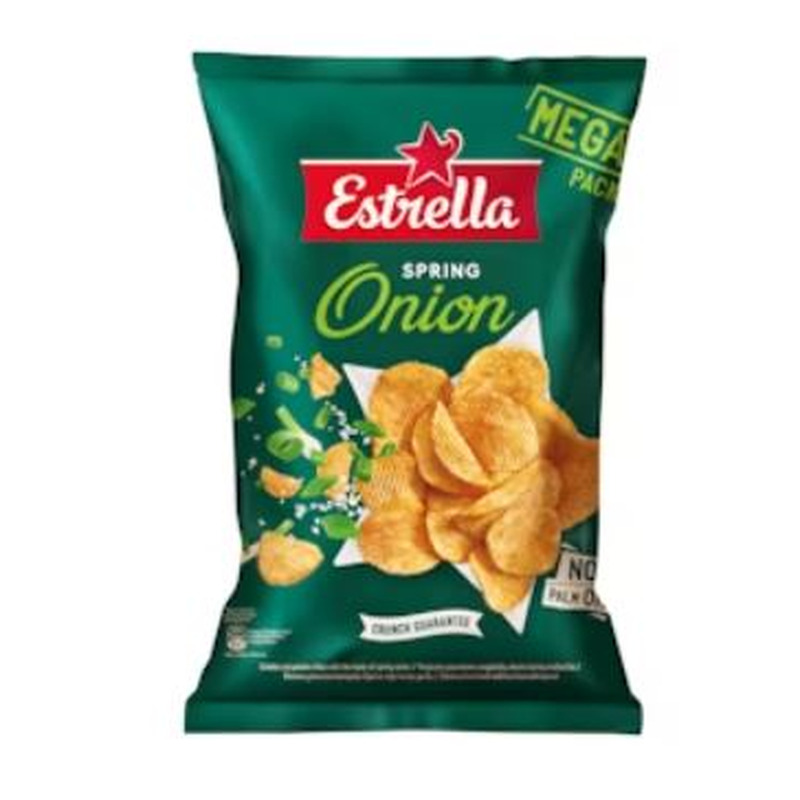 Sibula-juustu maitselised kartulikrõpsud, ESTRELLA, 250 g