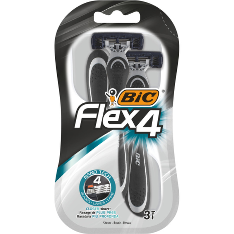 Ühekordne raseerija 4-teraga Bic Comfort Flex 4 meestele 3tk