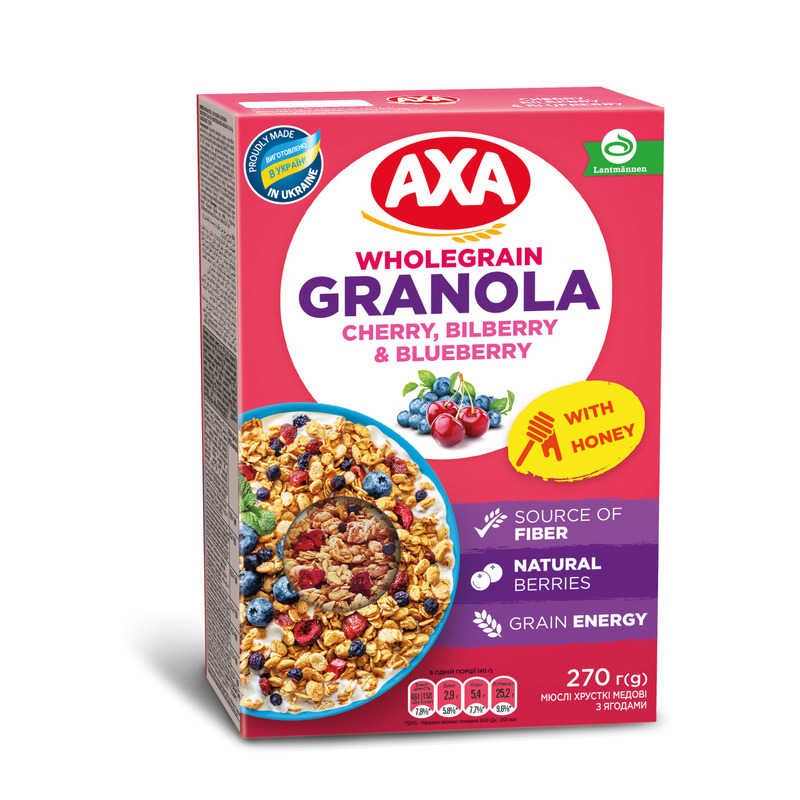 Krõbe müsli marjadega, 270g, AXA