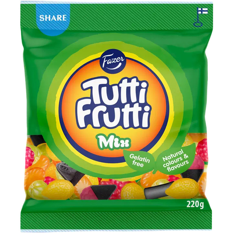 Fazer Tutti Frutti Mix kommikott 220g
