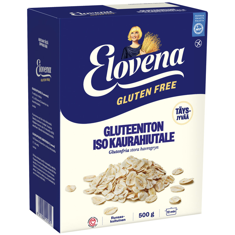 ELOVENA Jämedad täisterakaerahelbed 500g (gluteenivabad)