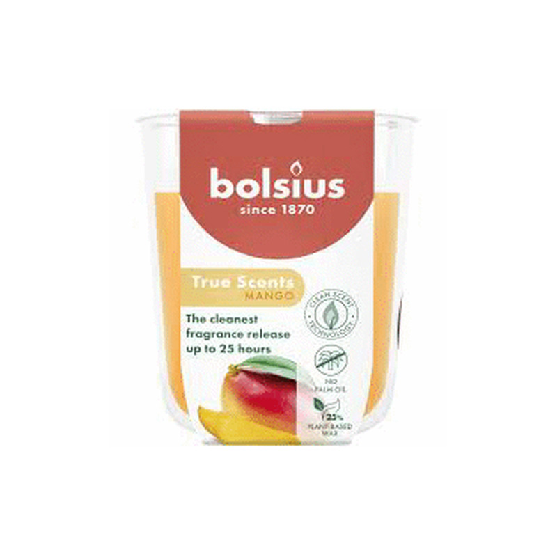 Küünal klaasis BOLSIUS mango 8x7.3cm