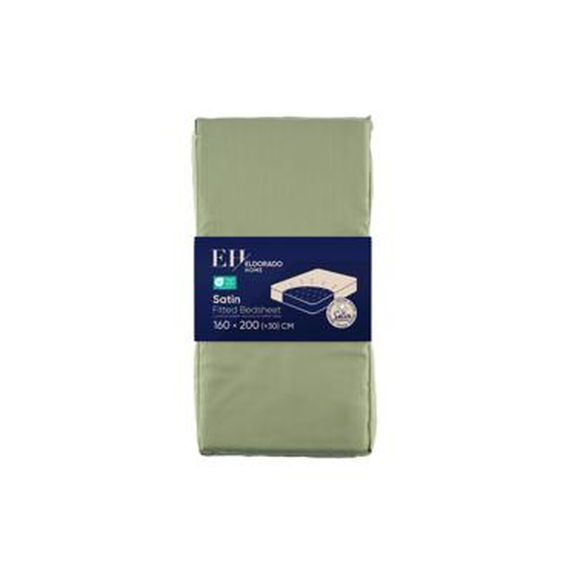 Sat.v.lina kummiga EH 160x200+30cm,roh.