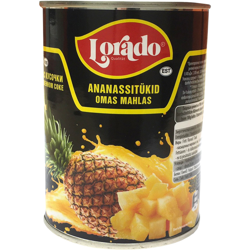 LORADO Ananassitükid omas mahlas 565g