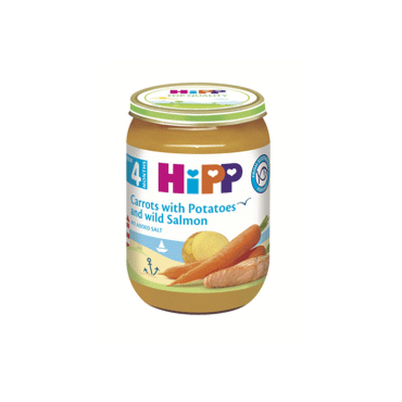Porgandi-kartulipüree merilõhega mahe 4+, HIPP, 190 g