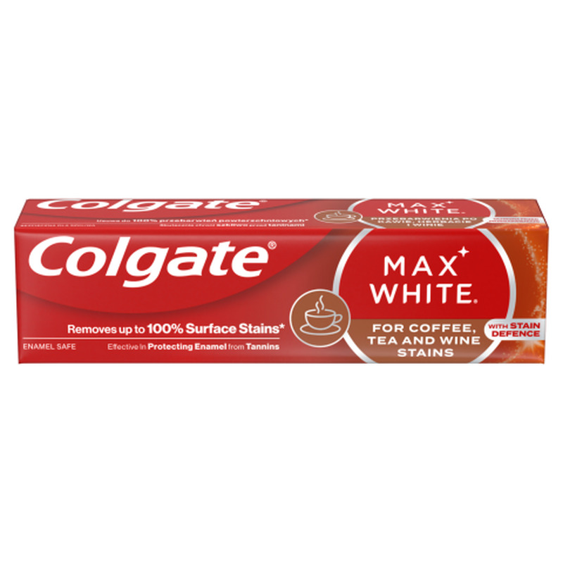 Hambapasta Colgate Max White Coffee, Tea & Wine 75ml