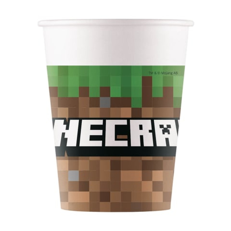 Ühekordne tass "Minecraft" 200ml 8tk
