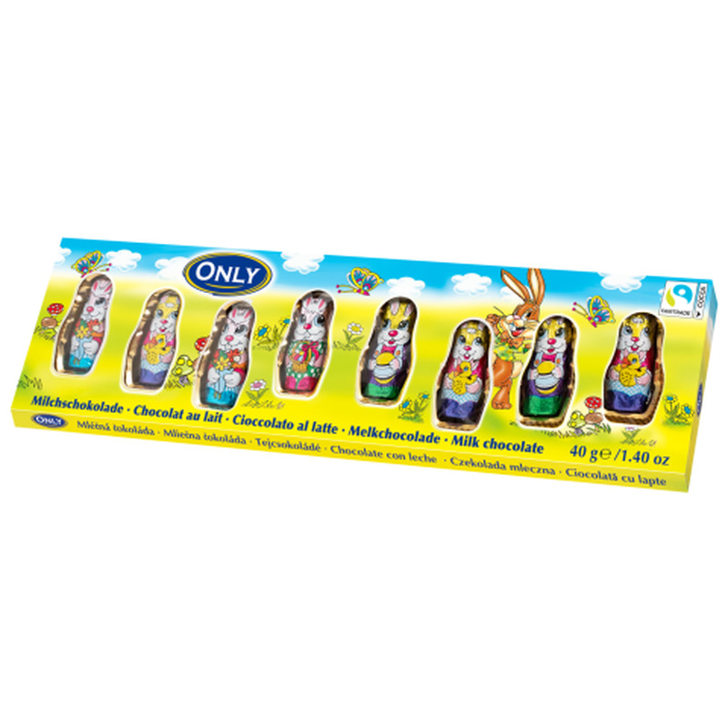 Piimašokolaadi lihavõttejänesed Only 40g