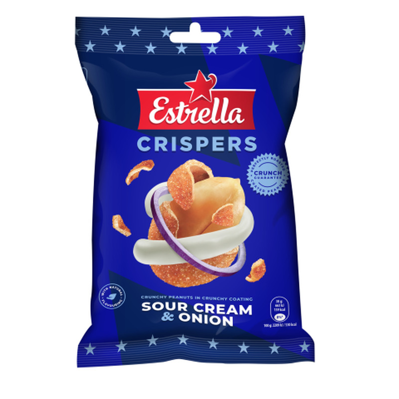 Hapukoore-sibula maitselised maapähklid, ESTRELLA, 140 g
