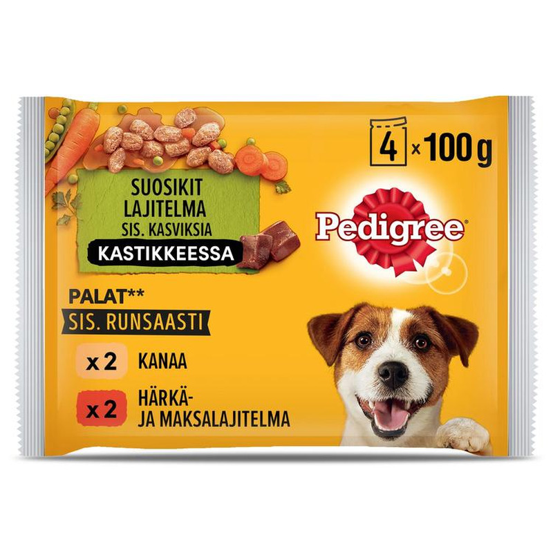 Pedigree koeratoiduvalik maksa, kana, härjaliha ja köögiviljadega
