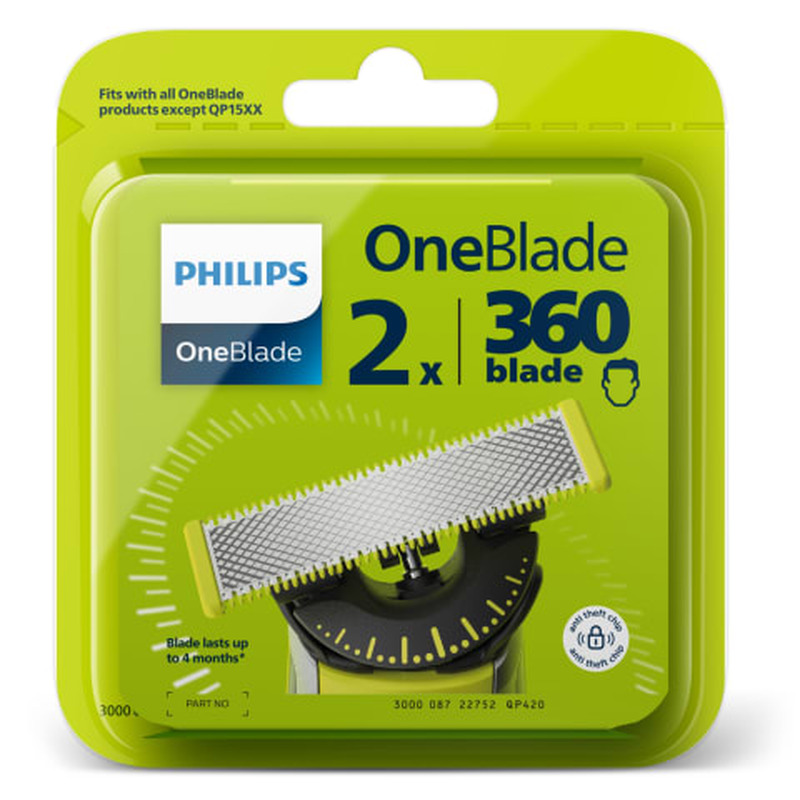 Vahetatavad terad näole Philips OneBlade 360 QP420/50 2tk
