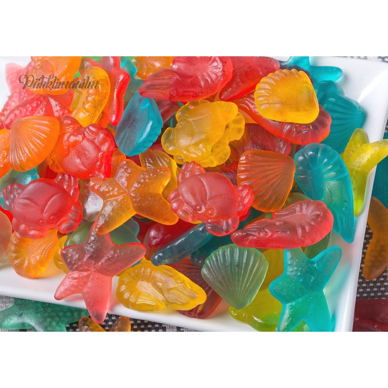 Suhkruvabad kummikommid – mereelukad, 1 kg