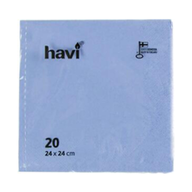 Salvrätik 24cm 20 tk, helesinine