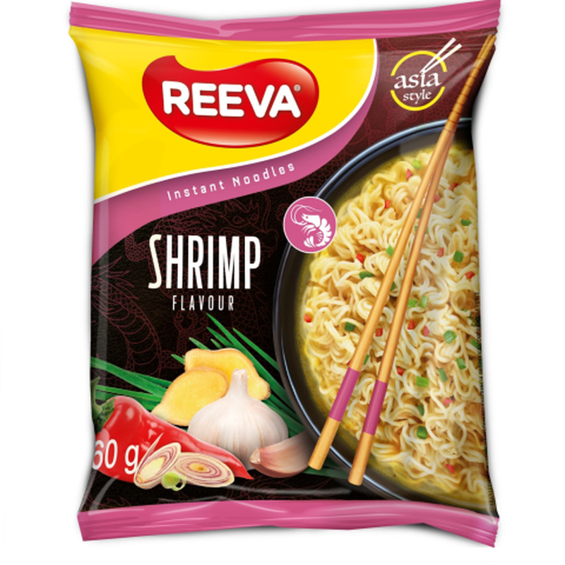 Kiirnuudlid Reeva Asia Style krevetimaitselised 60g