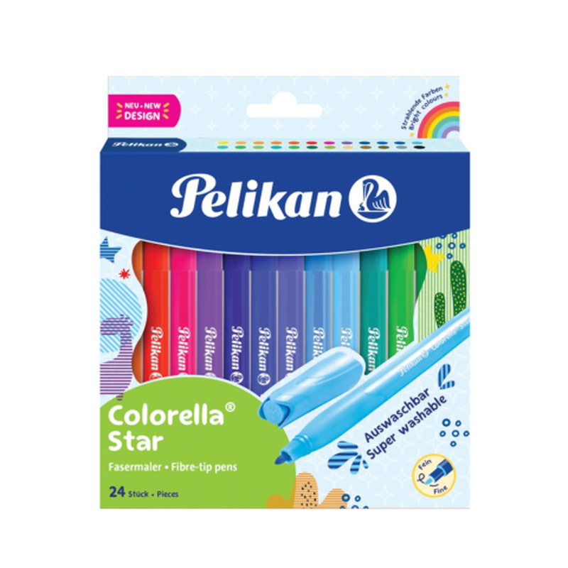 Viltpliiats Pelikan Colorella Star, ümar, 24 värvi