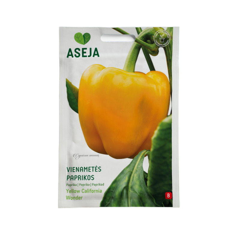 Kollased üheaastased paprikad California Wonder Aseja 0,2g 20-0857 (B)