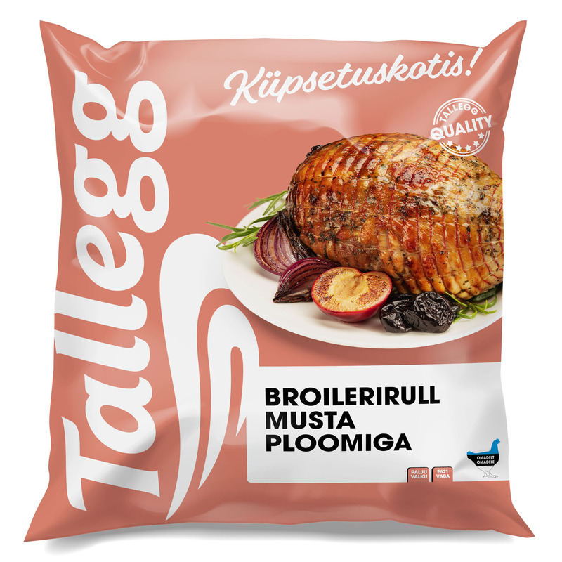 TALLEGG Broilerirull musta ploomiga kg (ca 1,3kg)