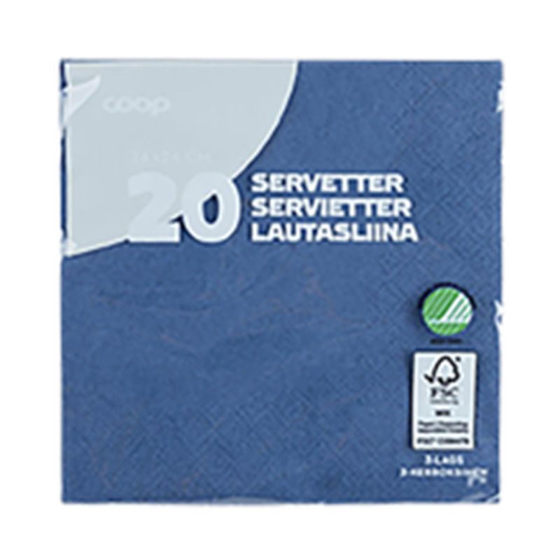 Salvrätik tumesinine 24cm 20tk