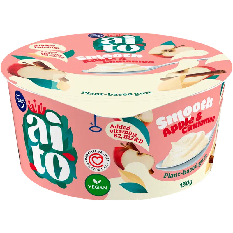 Fazer Aito õuna- ja kaneelimaitseline taimne kaerapõhine fermenteeritud suupiste, 150 g