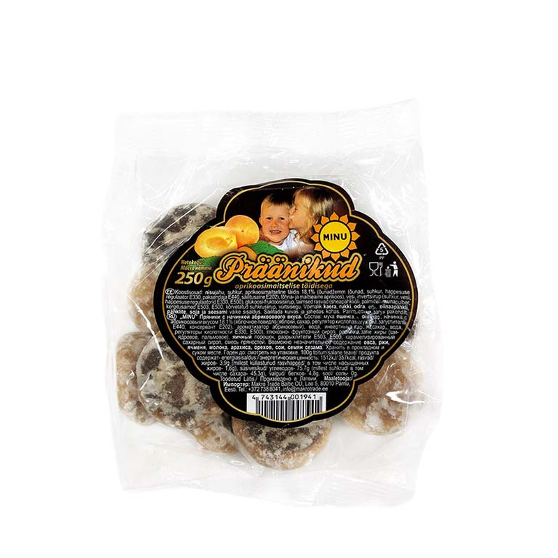Präänik aprikoosimaitselise täidisega, MINU, 250g