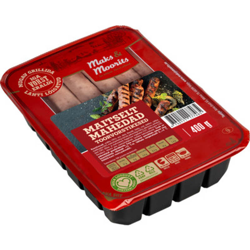 MAKS&MOORITS Maitselt mahedad toorvorstikesed 400g