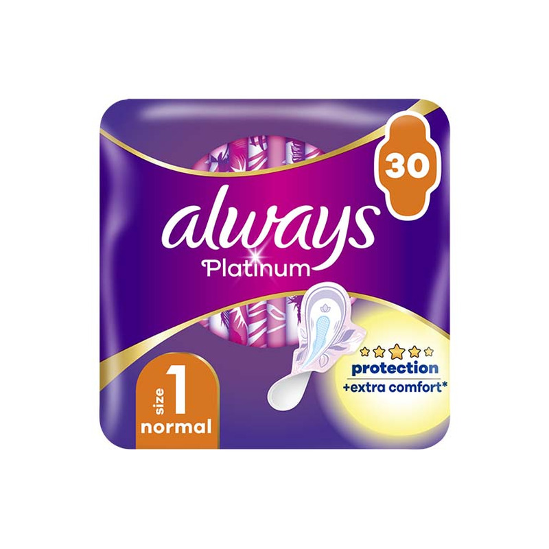 Hügieenisidemed ALWAYS Always Platinum Normal Size 1 Tiibadega, 30 tk