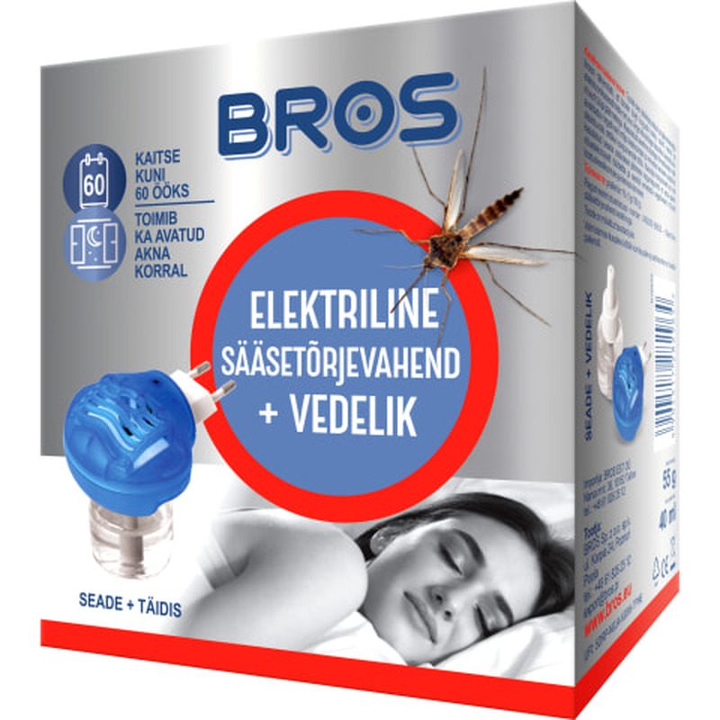 Elektriline sääsetõrje vedelikuga, BROS, 1 tk
