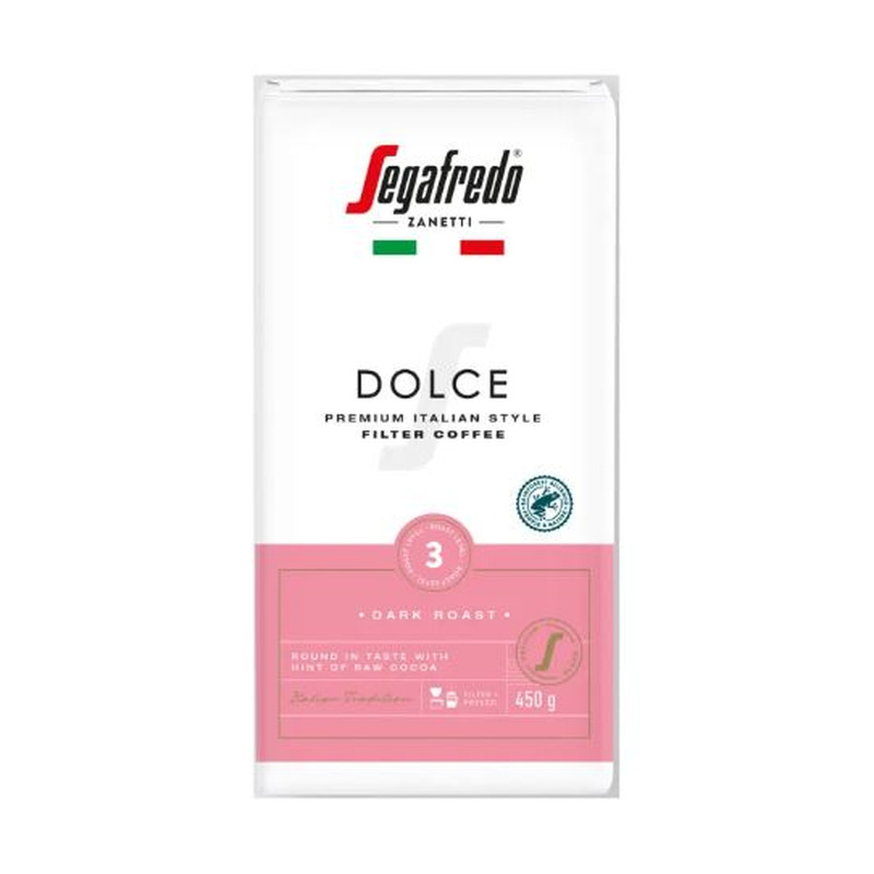 Jahvatatud kohv Dolce, SEGAFREDO, 450 g