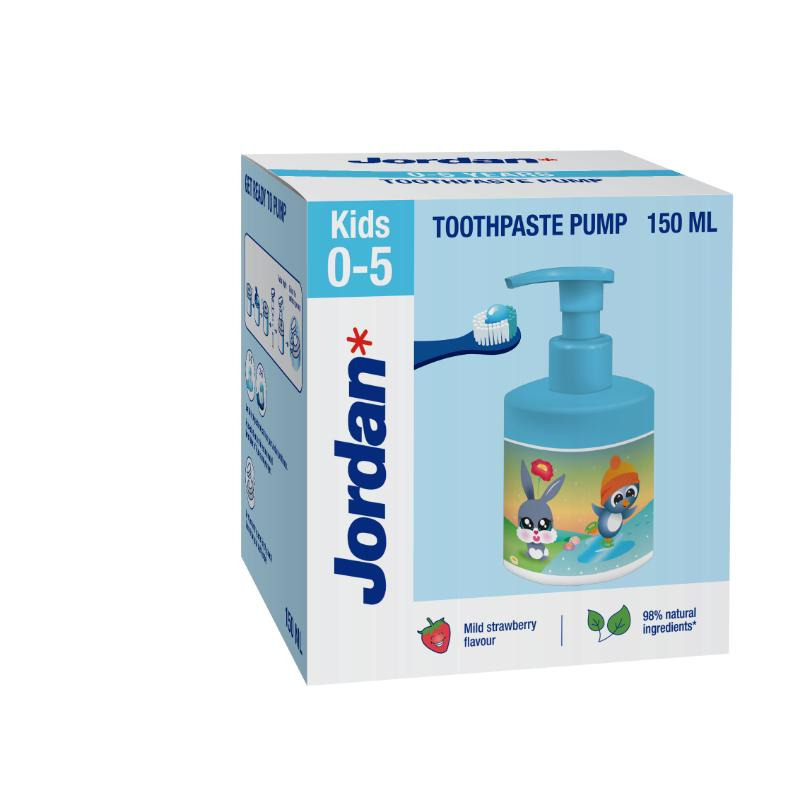 Hambapasta Pump Kids 1000ppm, JORDAN, 150 ml