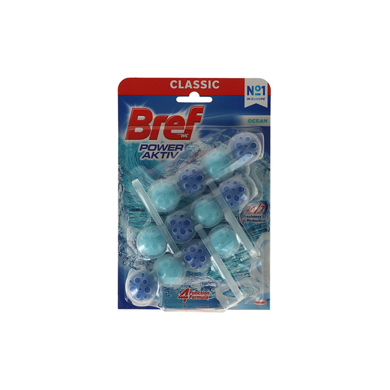 WC- värskendaja, BREF, Power Aktive Ocean, 3x50g