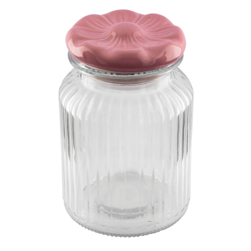 Klaaspurk lillekujulise keraamilise kaanega 650 SS26