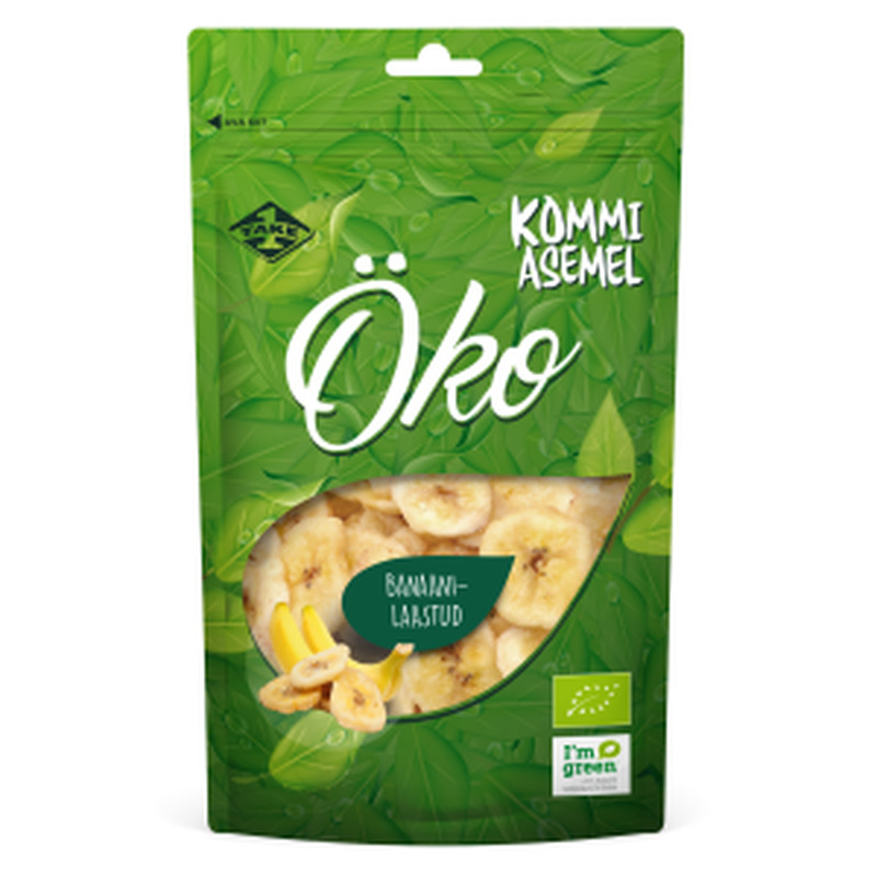 Banaanilaastud ÖKO, KOMMI ASEMEL, 100 g
