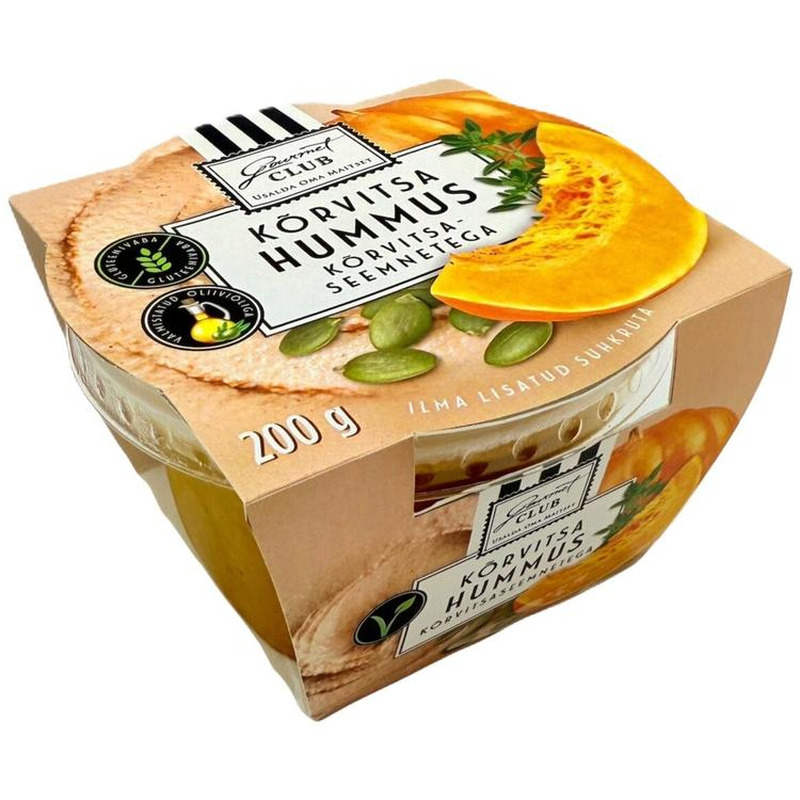 Gourmet Club kõrvitsaga hummus, 200g