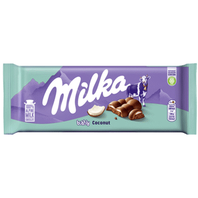 Piimašokolaad kookosega Bubbly MILKA 97g