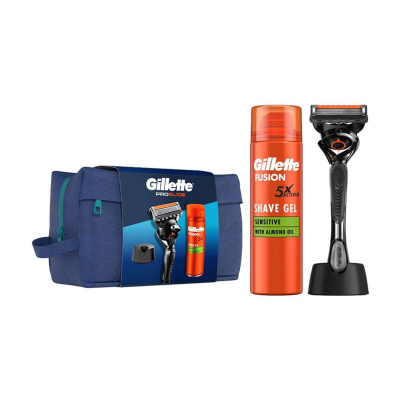 Kinkekomplet XMAS GILLETTE raseerija Proglide + geel 200ml+hoidik+reisikott