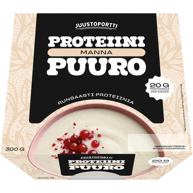 Juustoportti proteiiniga mannapuder, 300 g