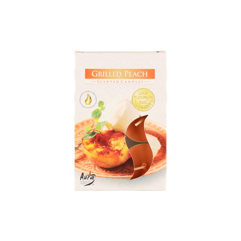 Lõhnateeküünlad Grilled Peach 3-4h 6tk