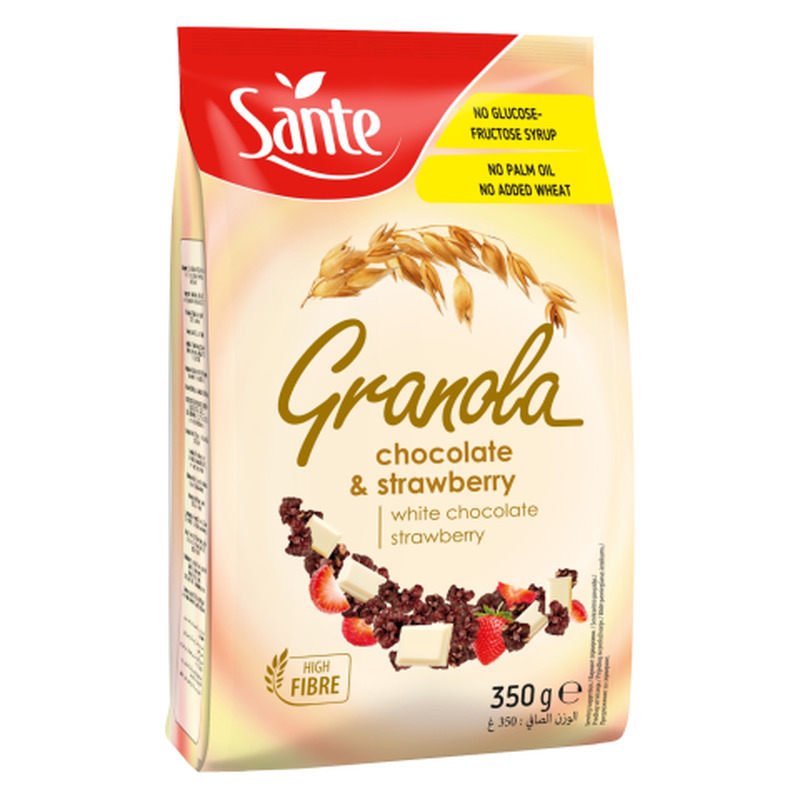 Müsli Granola röstitud valge šokolaadi-maasika Sante 350g