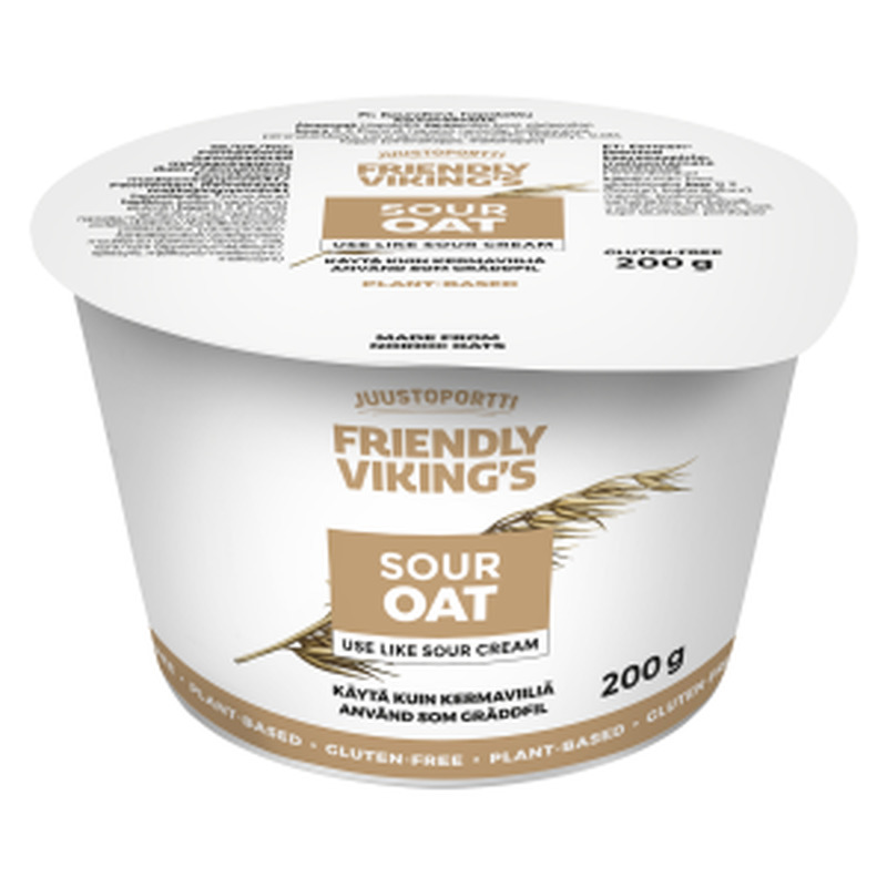 Fermenteeritud kaerakreem maitsestamata, FRIENDLY VIKING'S, 200g