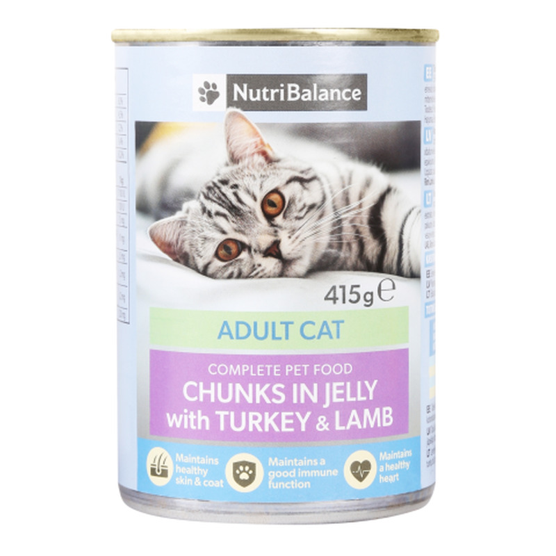 Kassisööt Nutribalance kalkuni ja lambalihaga 415g