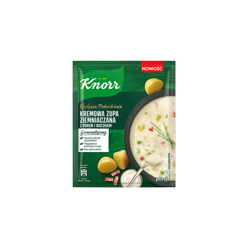 KNORR Kreemjas kartulisupp KNORR porru ja peekoniga 70g