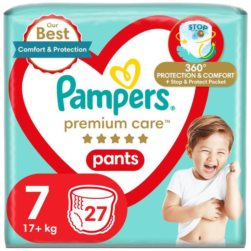Püksmähkmed Premium Care VP S7, 17+kg, PAMPERS,  17+kg /27tk