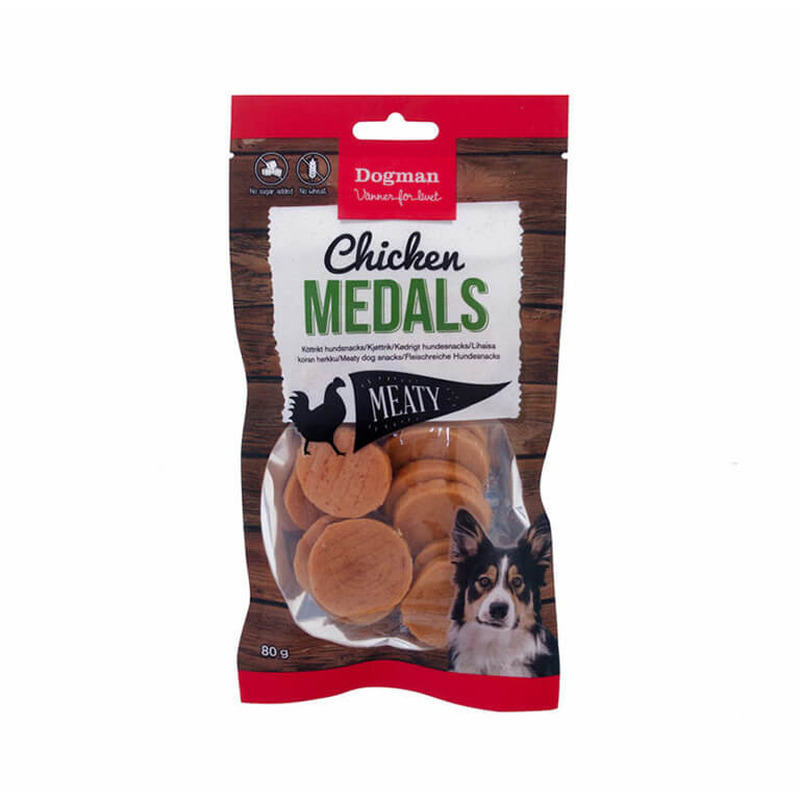 DOGMAN MEATY Koerale kanamedaljonid 80g