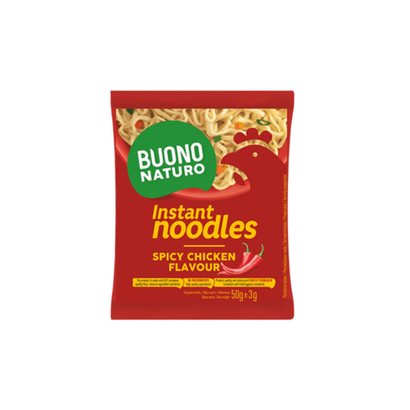 Kiirnuudlid vürtsika kana maitselised, BUONO NATURO, 50 g